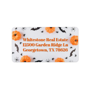 Lieve Halloween-feestpompoenen retouradres Etiket