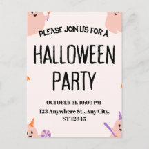 Lieve Halloween-feestuitnodiging