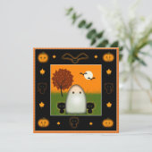 Lieve Halloween-feestuitnodigingen Kaart (Staand voorkant)