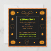Lieve Halloween-feestuitnodigingen Kaart (Achterkant)