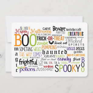 Lieve Halloween-fotokaart of verjaardagsuitnodigin Kaart