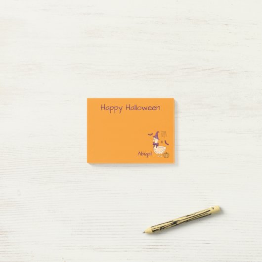 Lieve Halloween Gans Post-it® Notes (Op bureau)