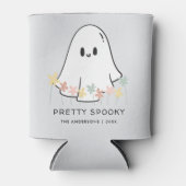 Lieve Halloween Geest Bloemen Blikjeskoeler (Voorkant)