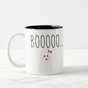 Lieve Halloween Geest Boooooooo Tweekleurige Koffiemok