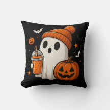 Lieve Halloween Geest met Pompoen en Drank