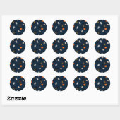 Lieve Halloween Geest Pompoen Nacht Ronde Sticker (Vel)