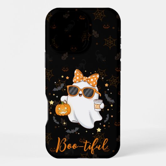 Lieve Halloween Geest Pumpkin Spice Persoonlijk iPhone Hoesje (Achterkant)
