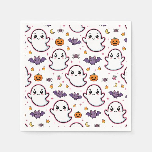 Lieve Halloween-geest Servet (Voorkant)