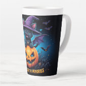 Lieve Halloween Geesten En Vleermuizen Cadeau-idee Latte Mok (Rechterhoek)