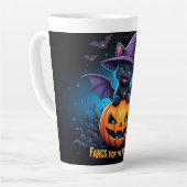 Lieve Halloween Geesten En Vleermuizen Cadeau-idee Latte Mok (Linkerhoek)