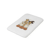 Lieve Halloween-giraffe-spookpompoen-shirtontwerp_ Badmat (Gekanteld)
