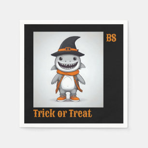 Lieve Halloween-haai in vermomming   Feestelijk  Servet