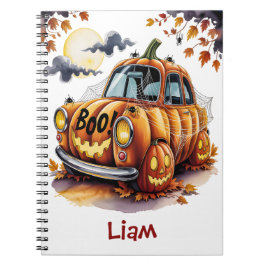 Lieve Halloween Jack O Lantern Pompoen Auto Spooky Notitieboek