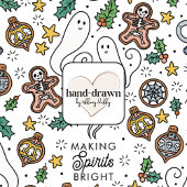 Lieve Halloween Kerstmis Familie Foto Feestdagenkaart