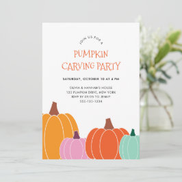 Lieve Halloween Kleurrijke Pompoensnijfeest Kaart