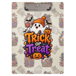 Lieve Halloween Knipler met Geest Klembord