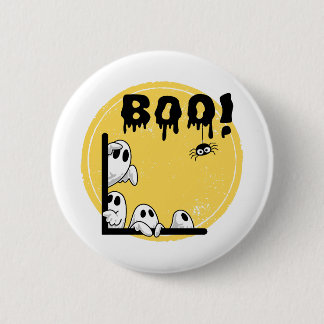 Lieve Halloween-knoppen & Spelden Geesten, Pompoen Ronde Button 5,7 Cm