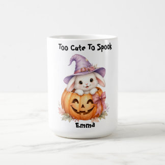 Lieve Halloween Konijn Pompoen Aangepaste Naam Mo Koffiemok