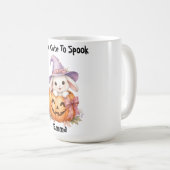Lieve Halloween Konijn Pompoen Aangepaste Naam Mo Koffiemok (Voorkant rechts)