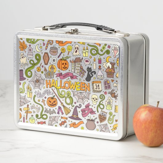 Lieve Halloween-krabbelpatroon (In situ)