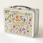Lieve Halloween-krabbelpatroon (Voorkant)