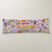 Lieve Halloween-krabbelpatroon Lichaamskussen (Achterkant)