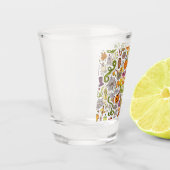 Lieve Halloween-krabbelpatroon Shot Glas (Links)
