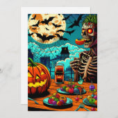 Lieve Halloween met jou Feestdagenkaart (Voorkant / Achterkant)