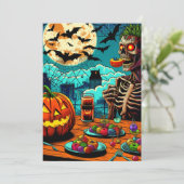 Lieve Halloween met jou Feestdagenkaart (Staand voorkant)