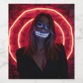 Lieve Halloween met jou Wijn Etiket (Enkel label)