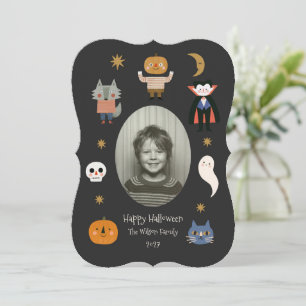 Lieve Halloween Monsters Persoonlijke Foto  Feestdagenkaart