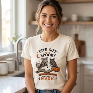 Lieve Halloween Muizen Bakken Beetje Groot en Sp Tri-Blend Shirt