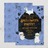 Lieve Halloween-mummiesfeestje Kaart (Voorkant / Achterkant)