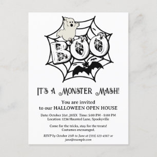Lieve Halloween open huis uitnodigingskaart Feestdagenkaart
