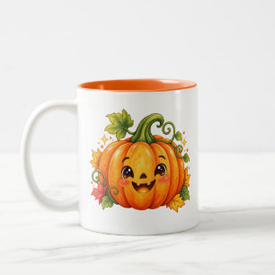 Lieve Halloween Pompoen Koffiemok Whimsical Herf Tweekleurige Koffiemok