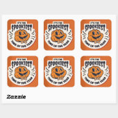 Lieve Halloween Pompoen Vierkante Sticker (Vel)