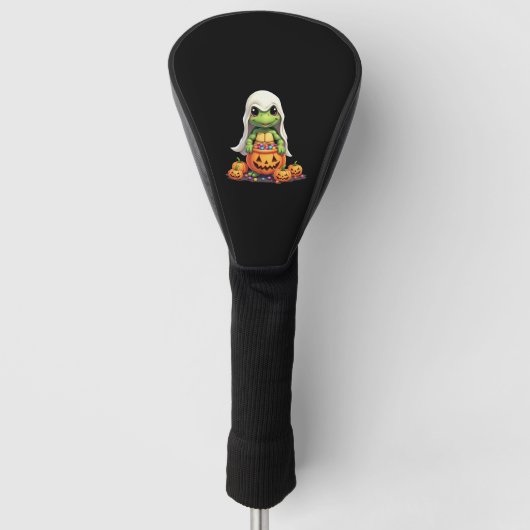 Lieve Halloween Schildpad Geest met Snoep (1) Golfheadcover (Voorkant)