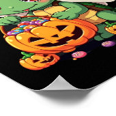 Lieve Halloween Schildpad Geest met Snoep (3) Poster (Hoek)