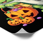 Lieve Halloween Schildpad Geest met Snoep (4) Poster (Hoek)