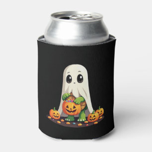 Lieve Halloween Schildpad Geest met Snoep (6) Blikjeskoeler