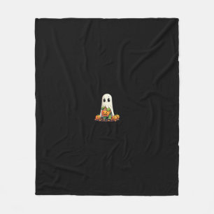 Lieve Halloween Schildpad Geest met Snoep (6) Fleece Deken