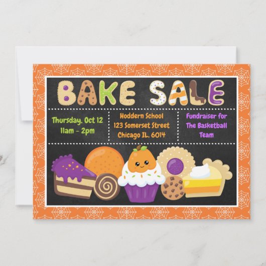 Lieve Halloween school bakverkoop Kaart (Voorkant)