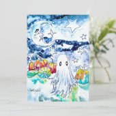 Lieve Halloween-spookkaart Feestdagenkaart (Staand voorkant)