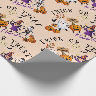 Lieve Halloween Trick-or-Treat Geest Heks Cadeaupapier