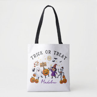 Lieve Halloween Trick-or-Treat Geest Heks Tote Bag