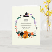 Lieve Halloween uitnodiging (Gele Bloem)