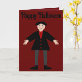 Lieve Halloween Vampier Op Maat Kaart (Gele Bloem)