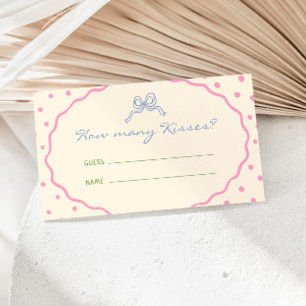 Lieve Handgetekende Kleurrijke Hoeveel Kusjes Informatiekaartje