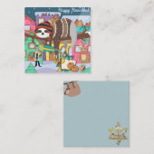 Lieve Hanukkah Luiaard Briefkaart (Voorkant / Achterkant)
