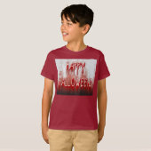 Lieve Happy Halloween Bloed Geproduceerd Kinder T- T-shirt (Voorkant volledig)